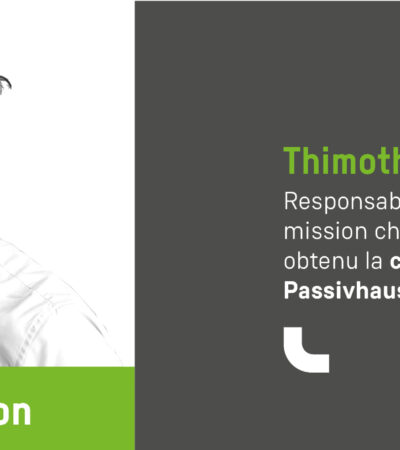 Timothé Hatte, responsable de mission chez Citae, a obtenu la certification Passivhaus
