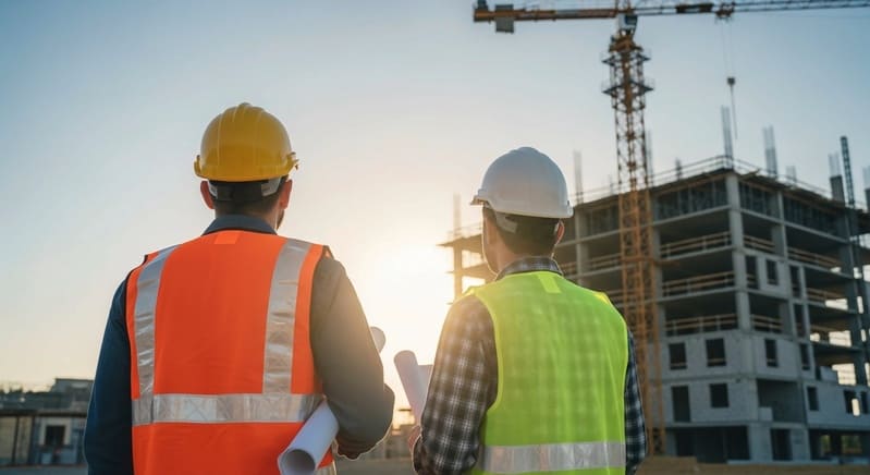 Démarche BDNA, visite de chantier par l'AMO Citae avec vérification des matériaux biosourcés régionaux (bois, paille, chanvre) en phase Réalisation